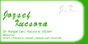 jozsef kucsora business card