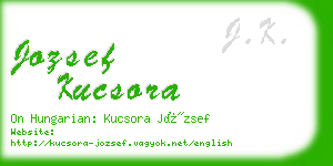 jozsef kucsora business card